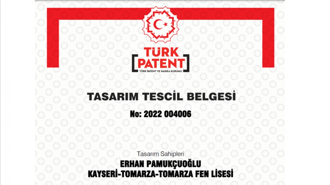 TASARIM TESCİL BELGESİ